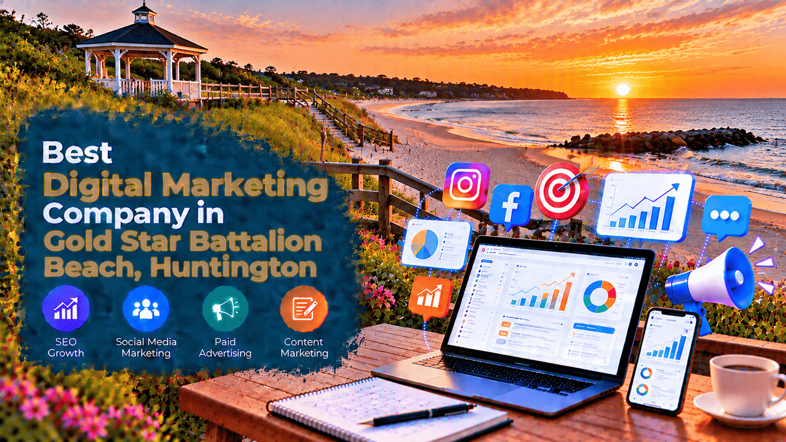 Best Digital Marketing Company in Gold Star Battalion Beach, Huntington